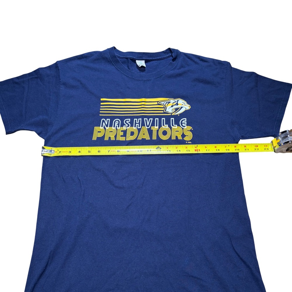Nashville Predators NHL Hockey T-Shirt Navy Blue Hanes Mens Large L Short Sleeve - Picture 5 of 6